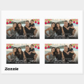 L'Shanah Tovah Script Foto Pomegranate Blume Rechteckiger Aufkleber (Blatt)