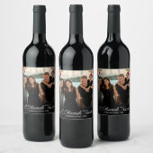 L'Shanah Tovah Script Foto Pomegranate Blume Weinetikett (Flaschen)