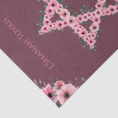 L'Shanah Tovah Star der Blume von David Pink Seidenpapier (Ausschnitt)