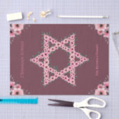 L'Shanah Tovah Star der Blume von David Pink Seidenpapier (Handwerk)