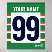 Lstr Tigers Personalisiert Rugby Shirt Poster (Vorne)
