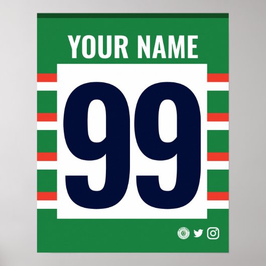 Lstr Tigers Personalisiert Rugby Shirt Poster (Vorne)