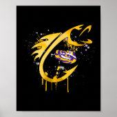 Lsu Tigers Fishing Fish Hook  Poster (Vorne)