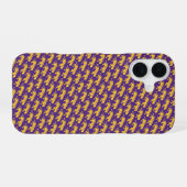 LSU Tigers iPhone 16 Fall - Lila & Gold Fall Hülle (Rückseite (Horizontal))