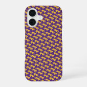 LSU Tigers iPhone 16 Fall - Lila & Gold Fall iPhone 16 Hülle (Rückseite)