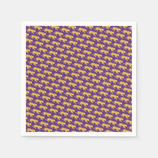 LSU Tigers Party Napkins - Tiger Print LSU Party Serviette (Vorderseite)