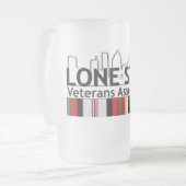 LSVA mattierte GlasTasse Mattglas Bierglas (Vorderseite Links)