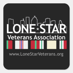 LSVA schwarzes Abziehbild (6 große Abziehbilder) Quadratischer Aufkleber