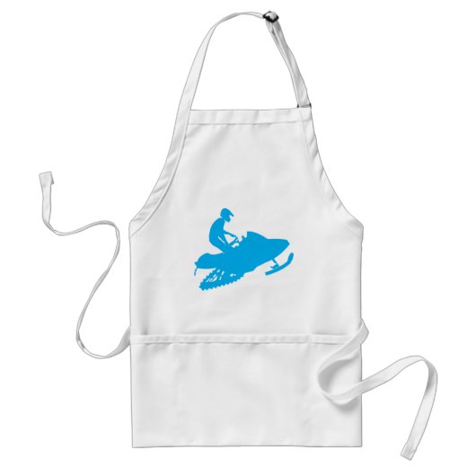 LT-Blau-Schneemobilfahrer Schürze (Vorne)