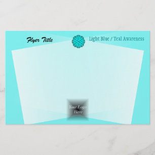 Lt Blue/Aquamarin Blume Ribbon von Kenneth Yoncich Flyer