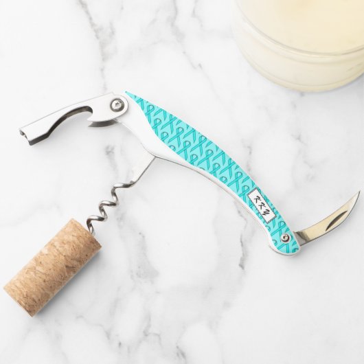 Lt Blue / Aquamarin Standard Ribbon von Kenneth Yo Kellnermesser (Vorderseite)