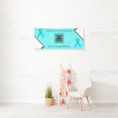 Lt Blue/Aquamarin Standard Ribbon von Kenneth Yonc Banner (Insitu)