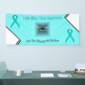 Lt Blue/Aquamarin Standard Ribbon von Kenneth Yonc Banner (Messe)