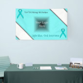 Lt Blue/Aquamarin Standard Ribbon von Kenneth Yonc Banner (Messeveranstaltung)