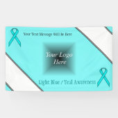 Lt Blue/Aquamarin Standard Ribbon von Kenneth Yonc Banner (Horizontal)