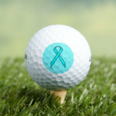 Lt Blue/Aquamarin Standard Ribbon von Kenneth Yonc Golfball (Insitu T-Shirt)