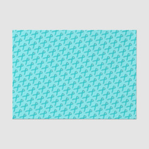 Lt Blue/Aquamarin Standard Ribbon von Kenneth Yonc Seidenpapier