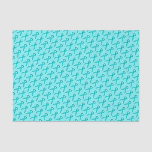 Lt Blue/Aquamarin Standard Ribbon von Kenneth Yonc Seidenpapier (Vorderseite)