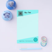 Lt Blue / Aquamarine Blume Ribbon von Kenneth Yonc Flyer (Einzeln)