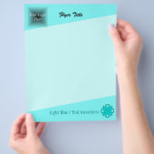 Lt Blue / Aquamarines Kleberband von Kenneth Yonci Flyer (Hand)