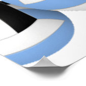 lt blue black volleyballs birthday party welcome poster (Ecke)