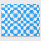 Lt Blue Bold Mod Square Geschenkpapier (Flach)