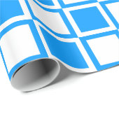 Lt Blue Bold Mod Square Geschenkpapier (Rolleneckpunkt)