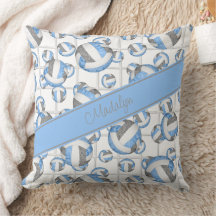 Lt blue gray girvolleyballs pattern net accent