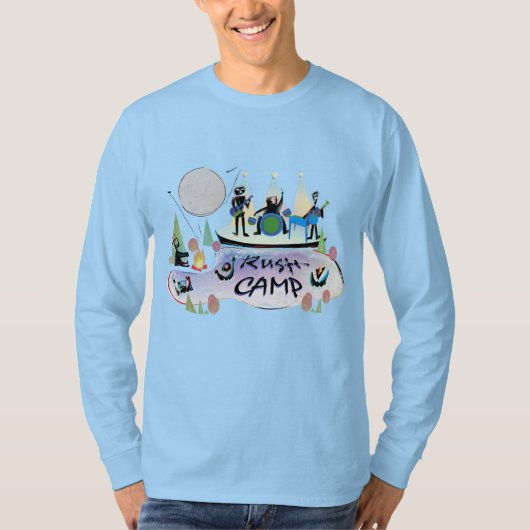 Lt Blue RushCamp des Mann-grundlegendes langes T-Shirt (Vorderseite)