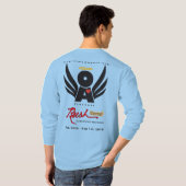 Lt Blue RushCamp des Mann-grundlegendes langes T-Shirt (Schwarz voll)