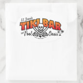Lt. Dans Tiki Bar & Pool Oasis Merchandise Ovaler Aufkleber (Tasche)