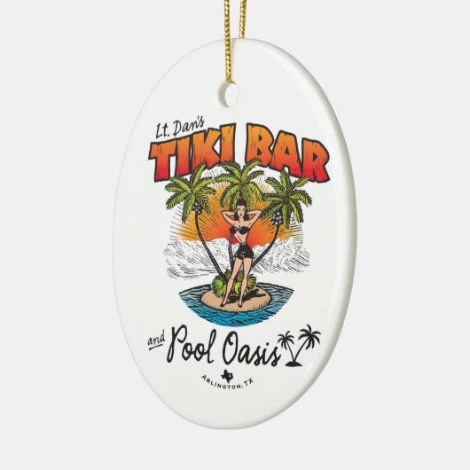Lt Dans Tiki Bar u. Pool-Oasen-Bikini-Baby Keramikornament (Links)