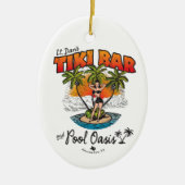 Lt Dans Tiki Bar u. Pool-Oasen-Bikini-Baby Keramikornament (Vorne)
