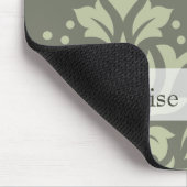 Lt der Rolle-Damast-Kunst-I auf DK-Grün Mousepad (Ecke)