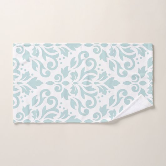 Lt Duck Egg Blue Rolle-Damast-Fahrwerk-Ptn auf Handtuch (Handtuch)