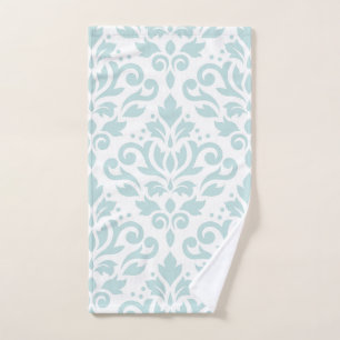 Lt Duck Egg Blue Rolle-Damast-Fahrwerk-Ptn auf Handtuch