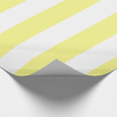 Lt gelbes weißes extragroßes Streifenmuster Geschenkpapier (Ecke)