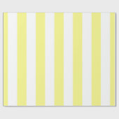 Lt gelbes weißes extragroßes Streifenmuster Geschenkpapier (Flach)
