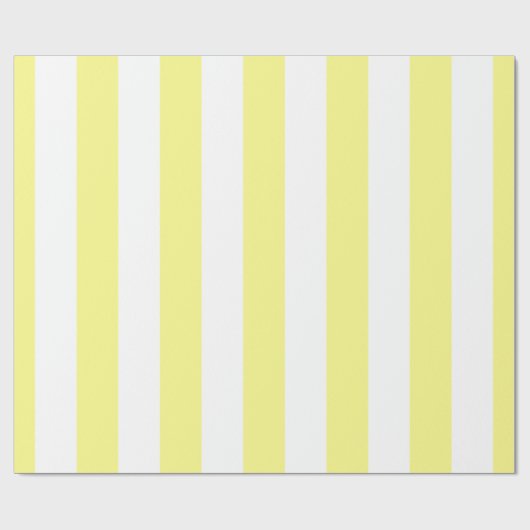 Lt gelbes weißes extragroßes Streifenmuster Geschenkpapier (Flach)