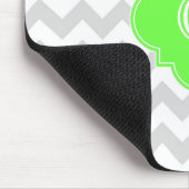 Lt Gray Welch Zickzack ZigZag Limon Quatrefolie Mo Mousepad (Ecke)