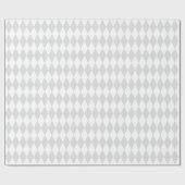 Lt Gray White Harlequin Diamond Pattern Geschenkpapier (Flach)