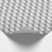 Lt Gray White Shaded 3D Look Cubes Geschenkpapier (Ecke)