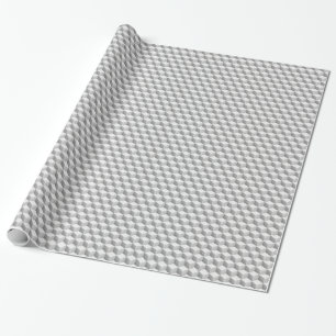 Lt Gray White Shaded 3D Look Cubes Geschenkpapier