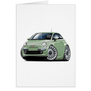 Lt Green Car Fiat-500