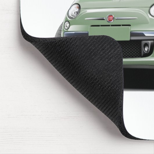 Lt Green Car Fiat-500 Mousepad (Ecke)