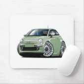 Lt Green Car Fiat-500 Mousepad (Mit Mouse)