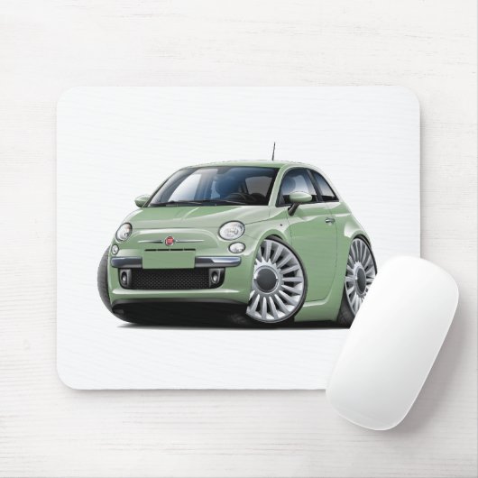Lt Green Car Fiat-500 Mousepad (Mit Mouse)