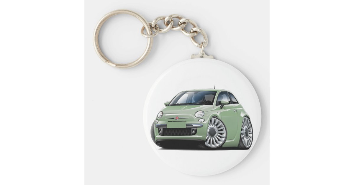 Lt Green Car Fiat 500 Schlusselanhanger Zazzle De