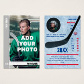 Lt. Grey Stripe Hockey Trading Card - Custom Stats (Vorne & Hinten)
