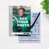 Lt. Grey Stripe Hockey Trading Card - Custom Stats (Schreibtisch)
